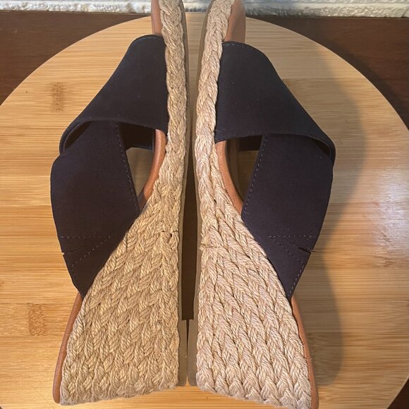 Tommy Bahama Navy Blue Stacey Wedge Espadrille Slip-on Sandals Size 8.5M - Picture 5 of 9